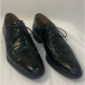 Magnanni Oxford Dress Shoes Black Leather Apron Toe SPAIN Mens Size US 91/2‎